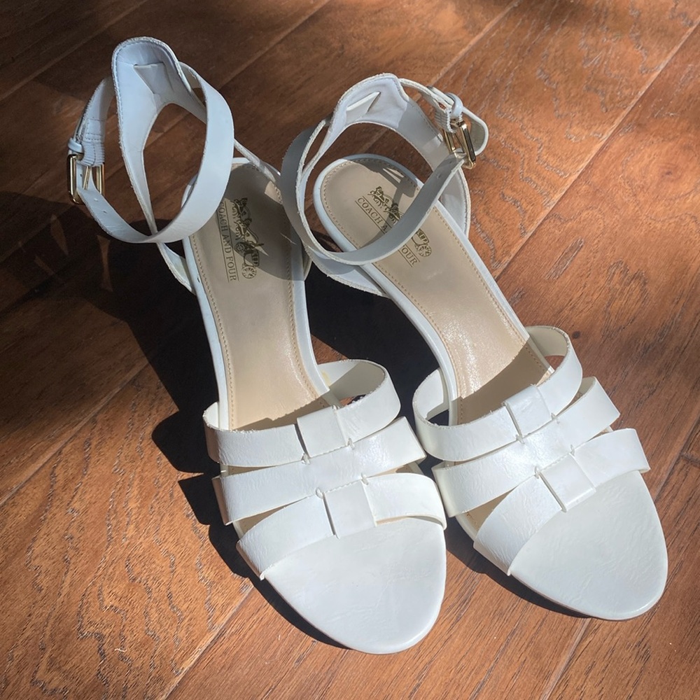 White Strap Heels